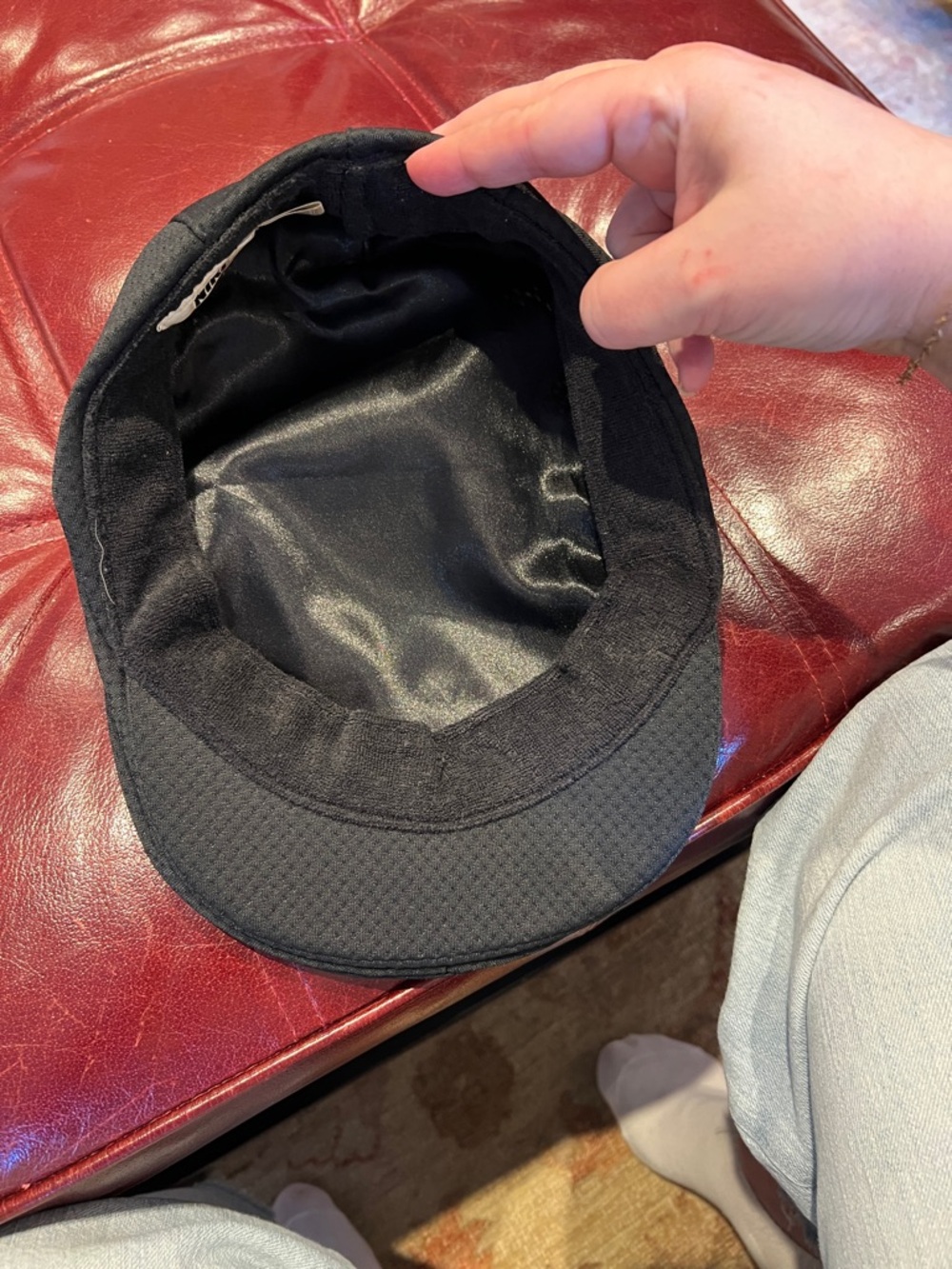 Nike Black Cap with Red Swoosh Patch - Picture 3 of 3